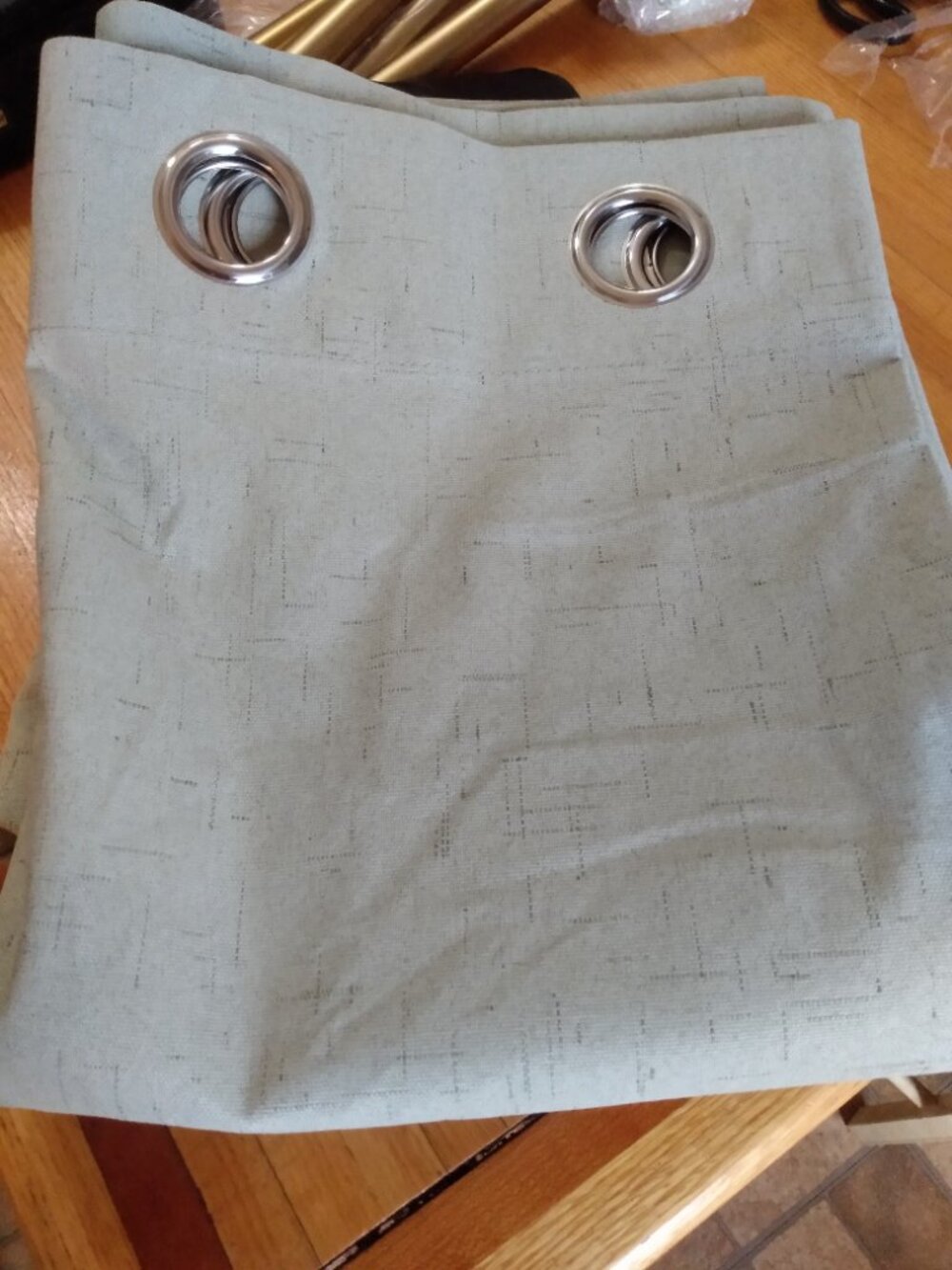 One 100 x 95 Grommet Curtain Panel Light Sage Green